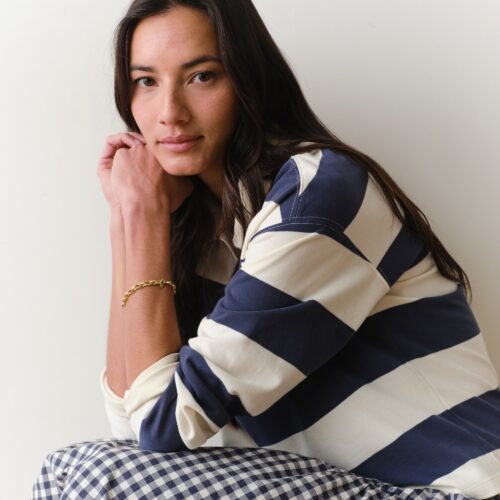 Luxe Sueded Polo Tee
