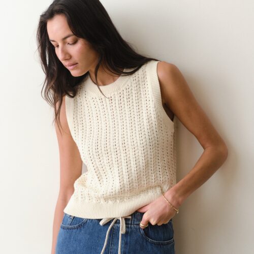Mina Pointelle Sweater Tank