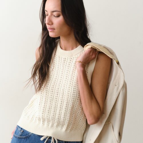 Mina Pointelle Sweater Tank