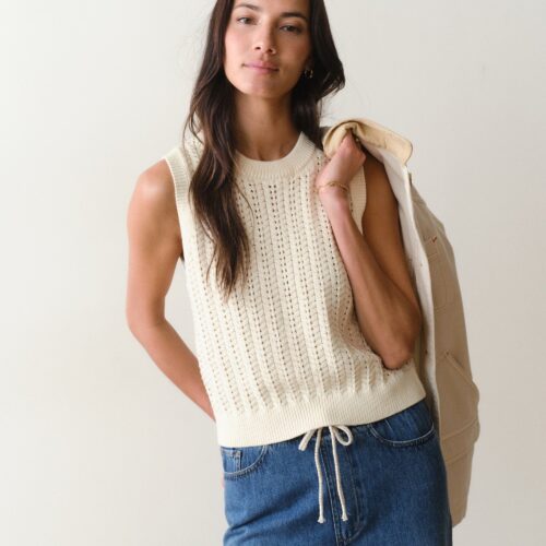 Mina Pointelle Sweater Tank