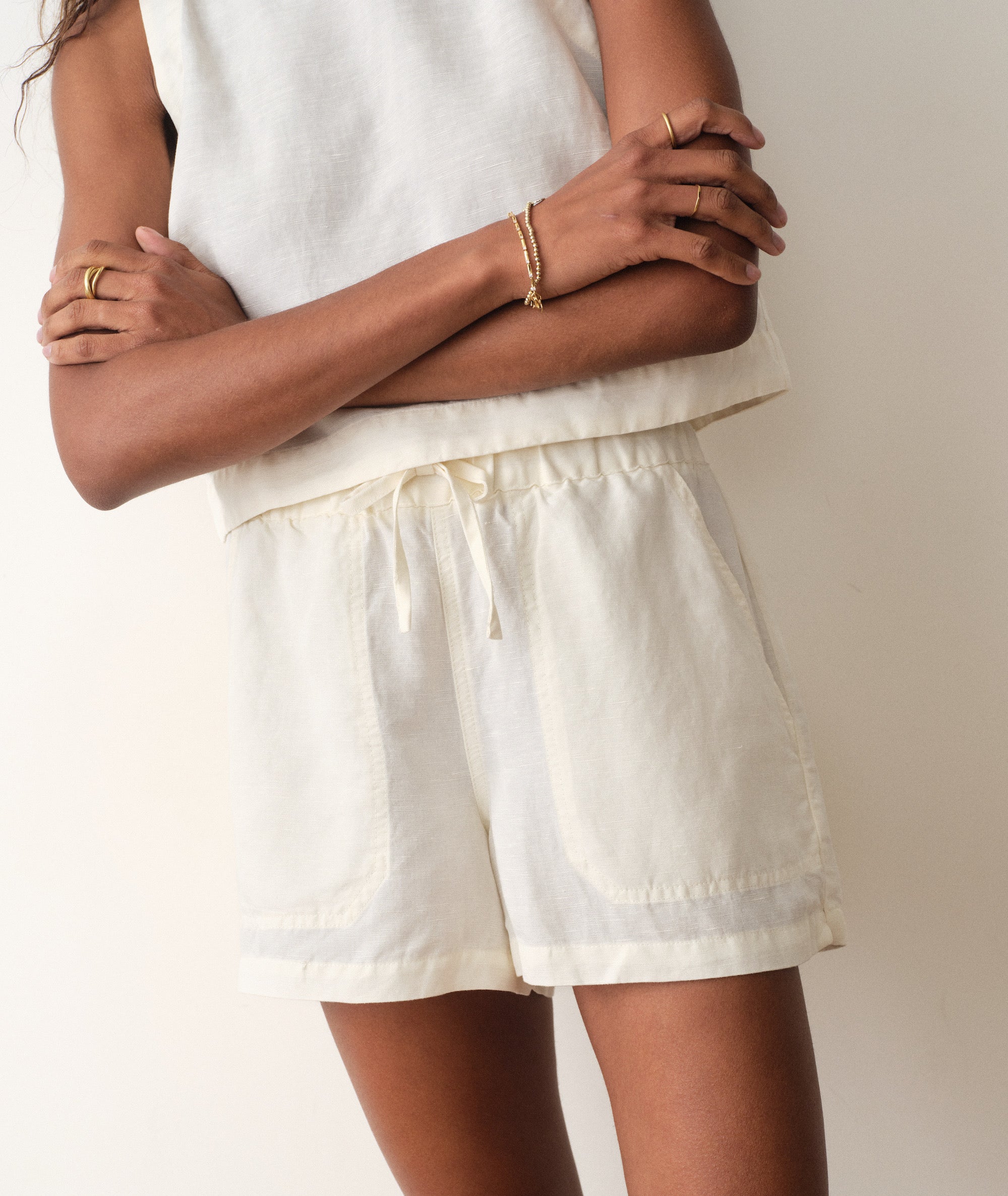 Linen Drawstring Short