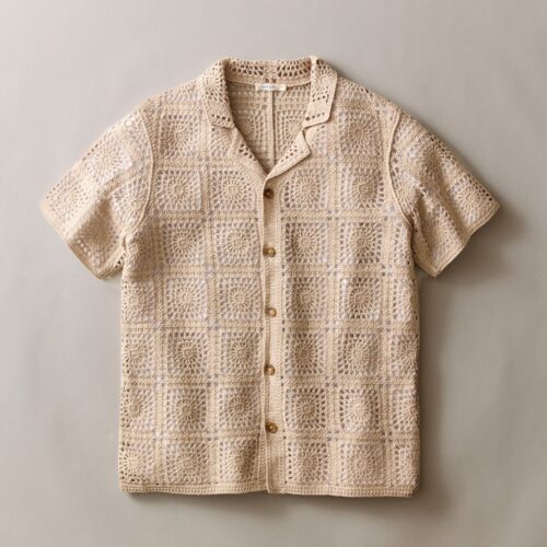 Callum Crochet Button Down