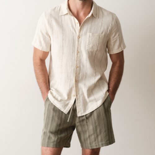 Stretch Selvage Short Sleeve Shirt