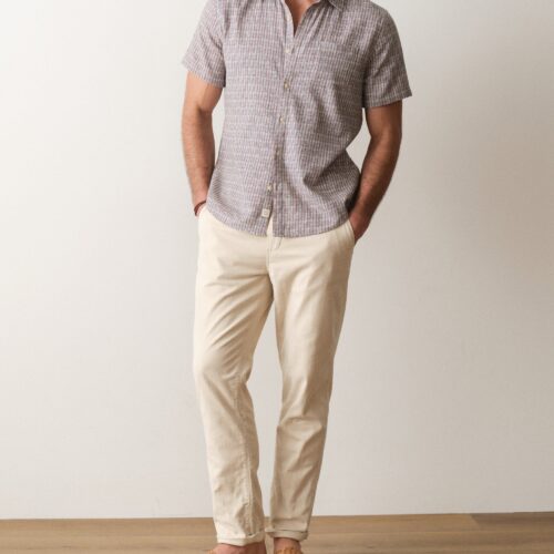 Stretch Selvage Short Sleeve Shirt