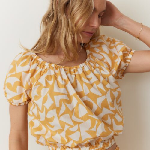 Marella Poplin Crop Blouse