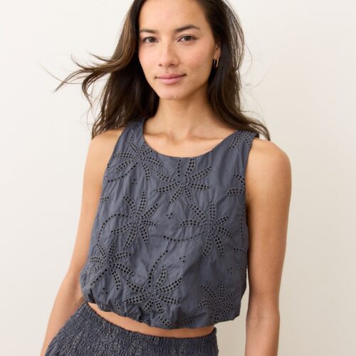 Sage Eyelet Bubble Tank