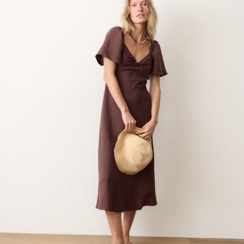 Iris Linen Midi Dress