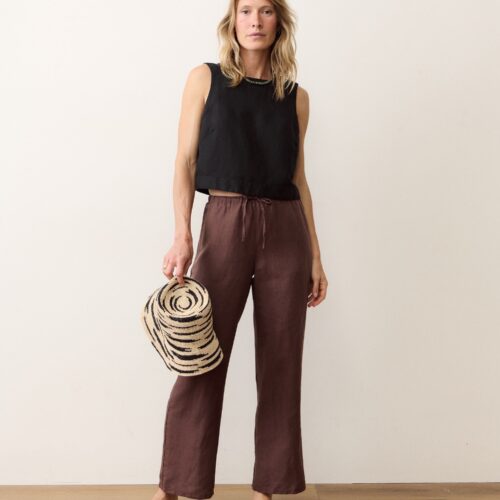 Linen Drawstring Pant