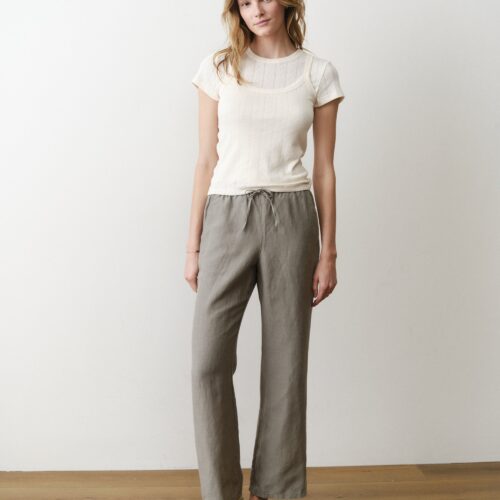 Linen Drawstring Pant