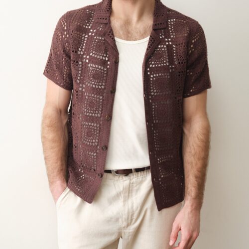 Callum Crochet Button Down