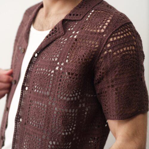 Callum Crochet Button Down