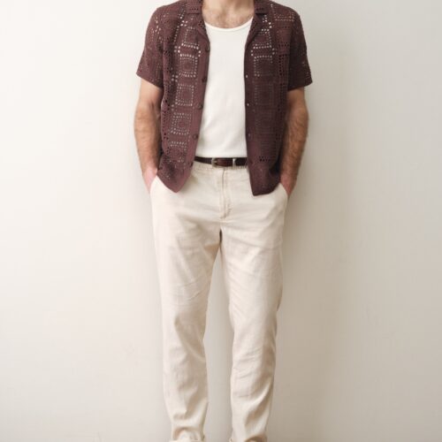 Callum Crochet Button Down