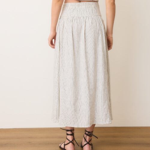 Jade Button Through Skirt