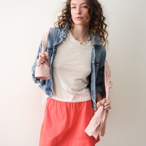 Lea Poplin Mini Skirt