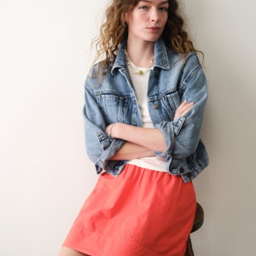 Lea Poplin Mini Skirt