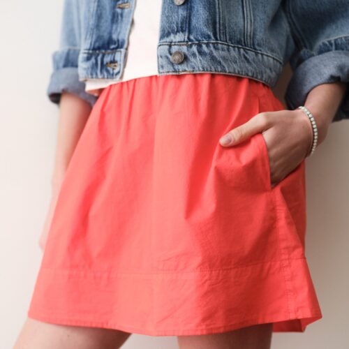 Lea Poplin Mini Skirt