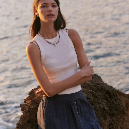 Lexi Rib High Neck Tank