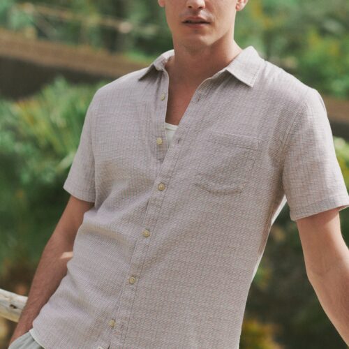Stretch Selvage Short Sleeve Shirt