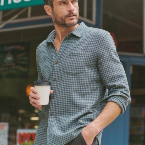Stretch Selvage Long Sleeve Shirt