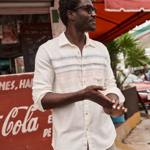 Stretch Selvage Long Sleeve Shirt